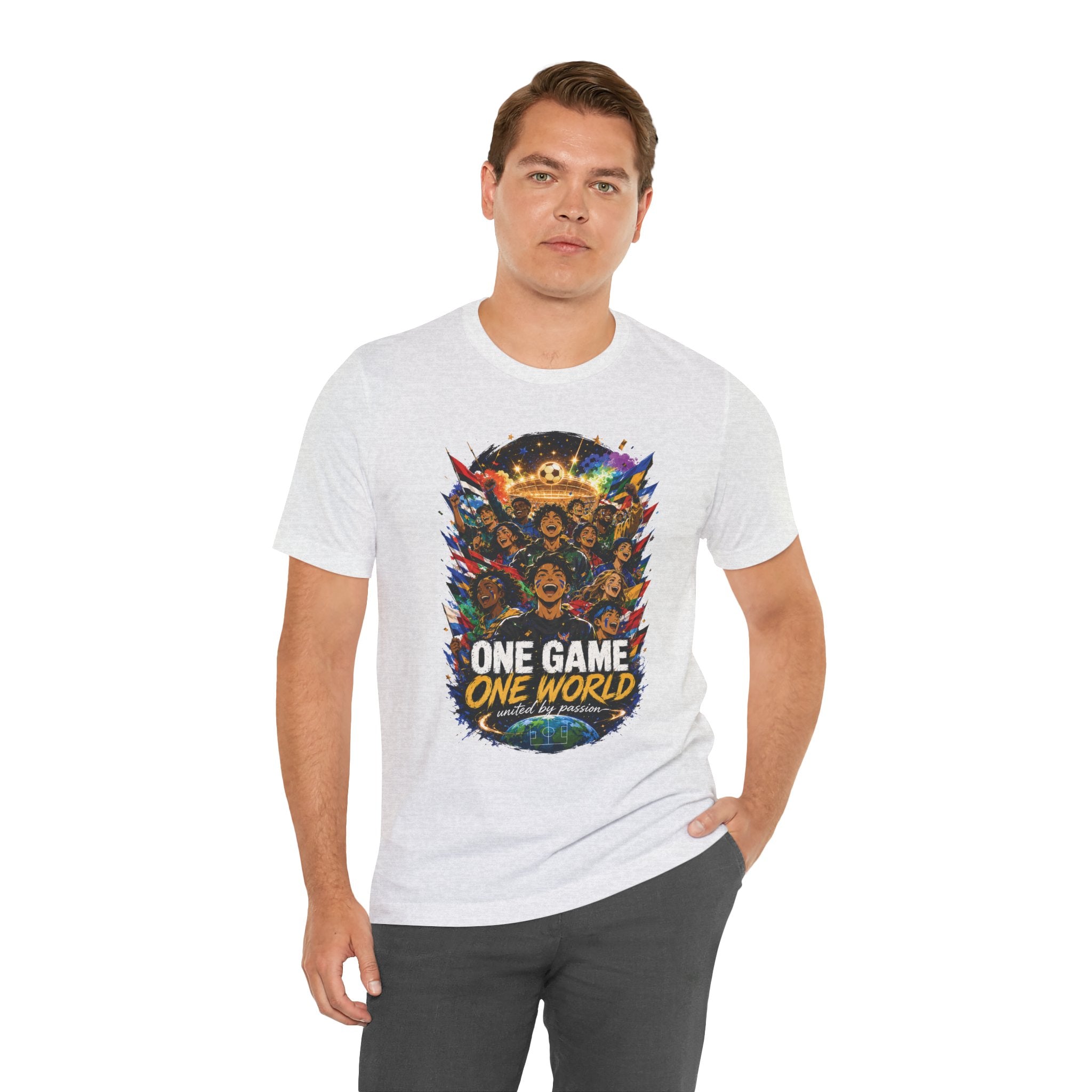 Soccer Graphic Tee - "One Game One World" Graphic T-Shirt