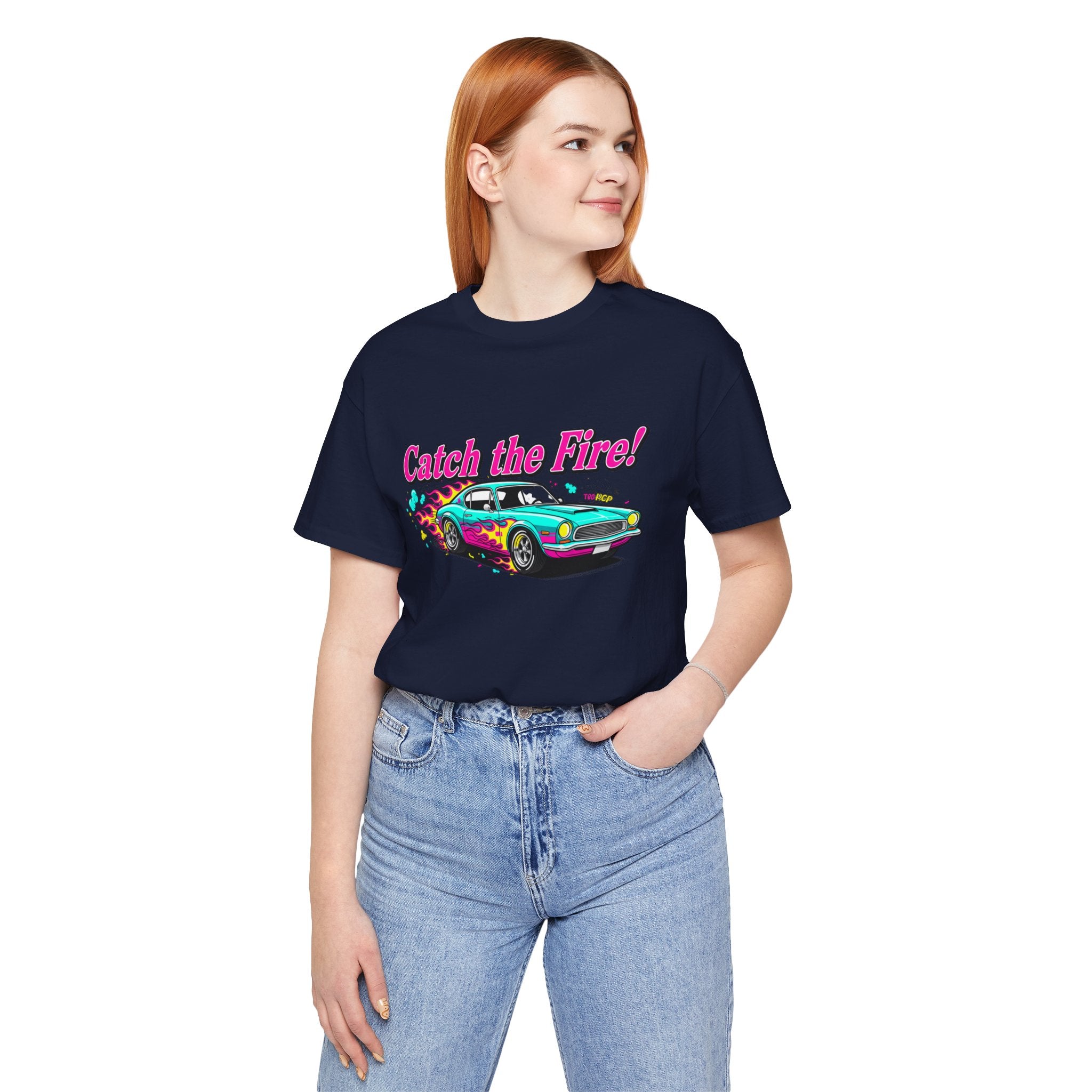 Retro Cartoon Dragster T-Shirt – Vintage Racing Flame Graphic Tee