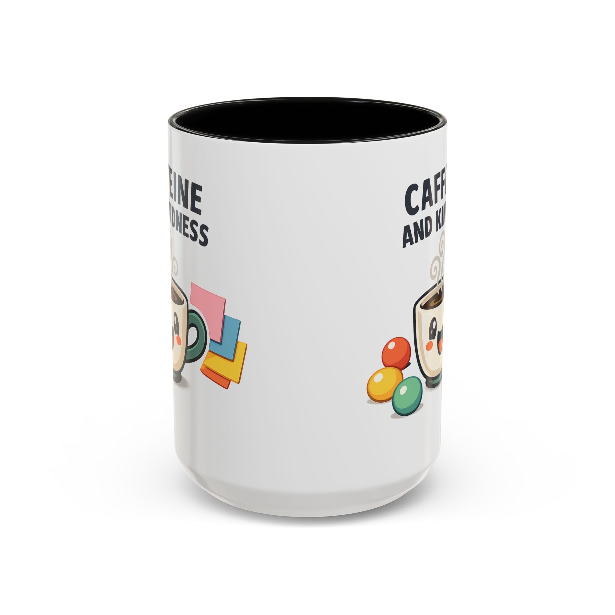 Caffeine and Kindness Coffee Mug – Ceramic Accent Mug (11oz / 15oz)