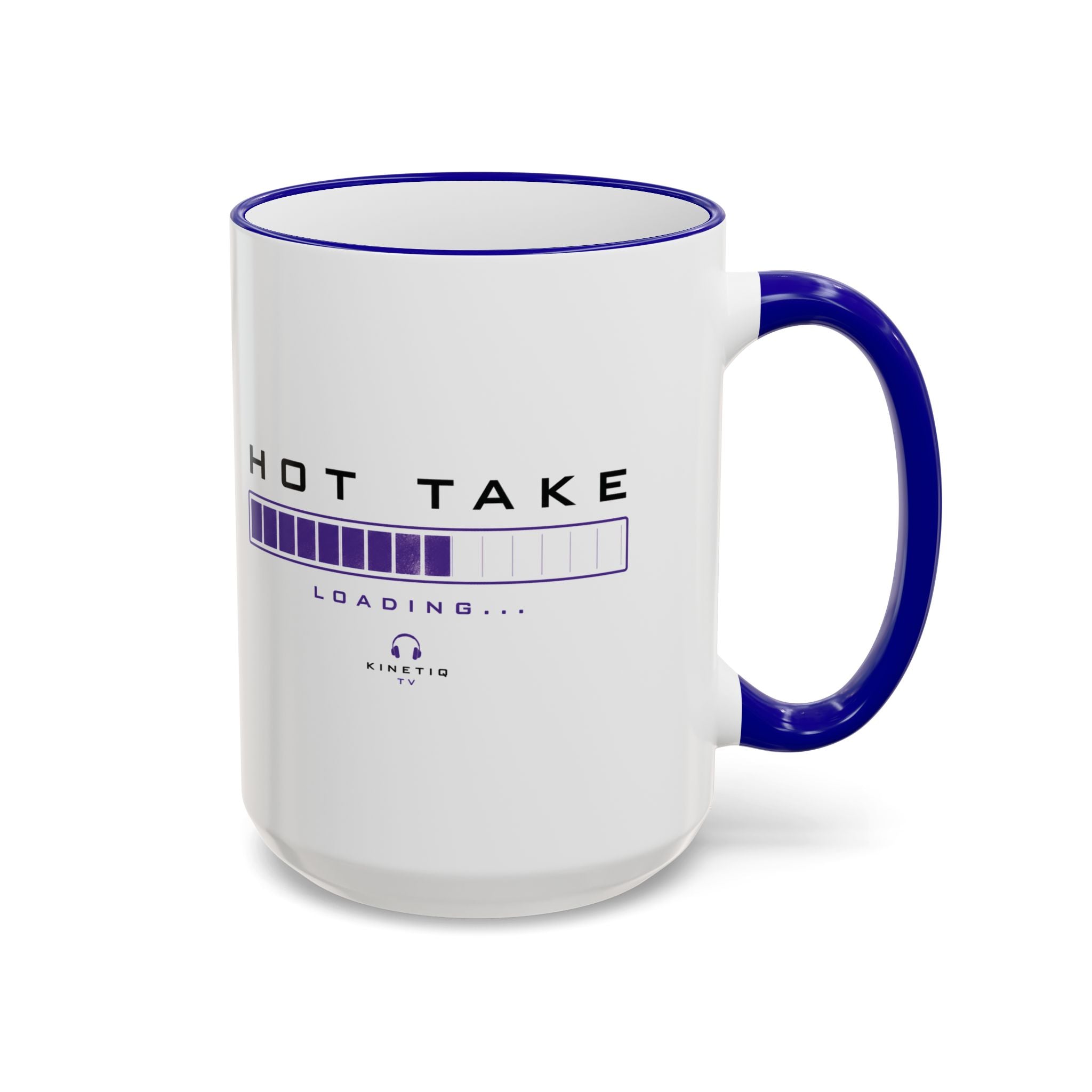 Hot Take Loading Mug — Funny Progress Bar Accent Rim & Handle Tea Coffee Cup
