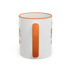 Happy Monster Accent Mug - Cute Cartoon Coffee Cup (11oz/15oz)