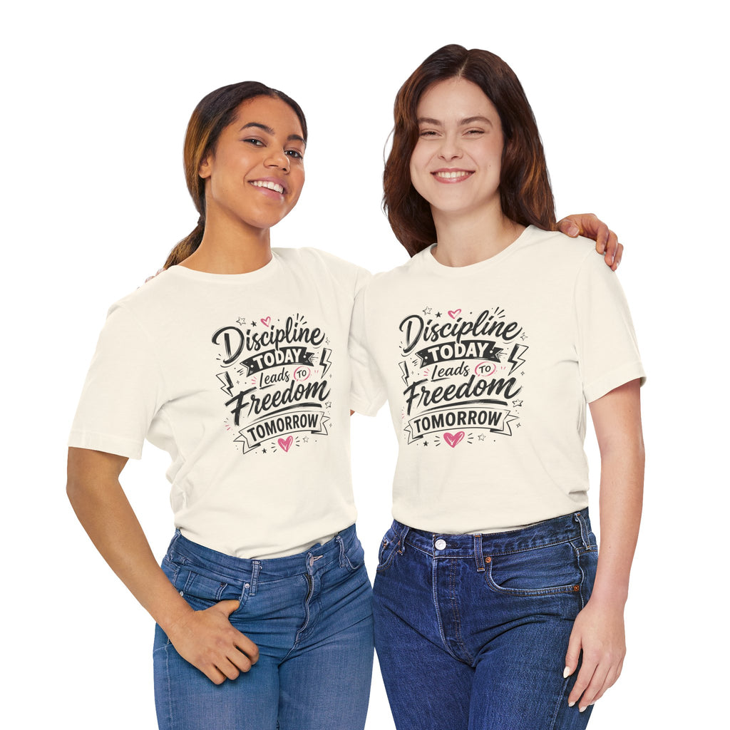 Discipline Today Leads to Freedom Tomorrow Tee — Motivational Fitness T-Shirt