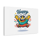 Happy Blob Cartoon Canvas | Bold Cartoon, Thick Outline, Kawaii Minimal
