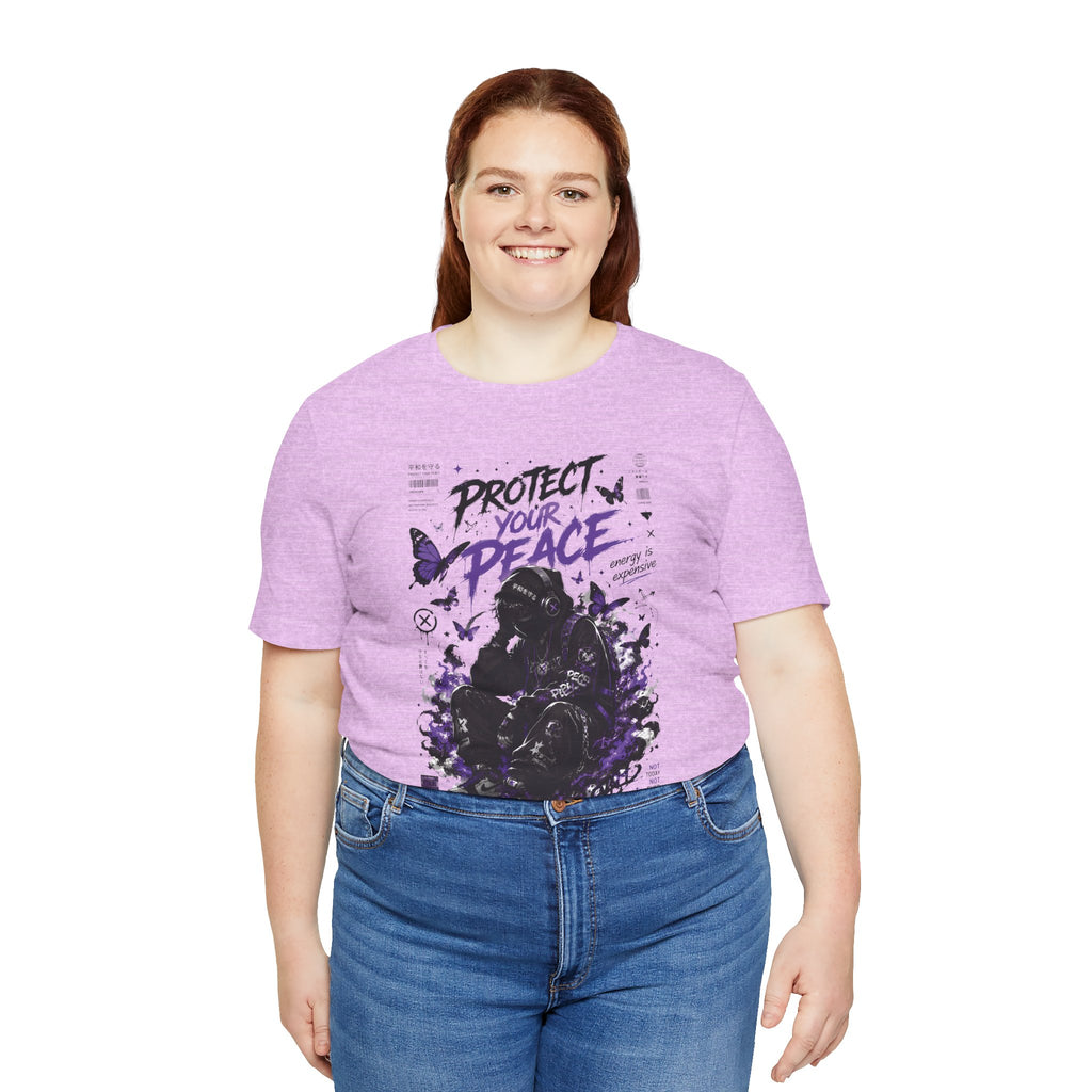 Protect Your Peace T-Shirt — Gothic Butterfly Graphic Tee
