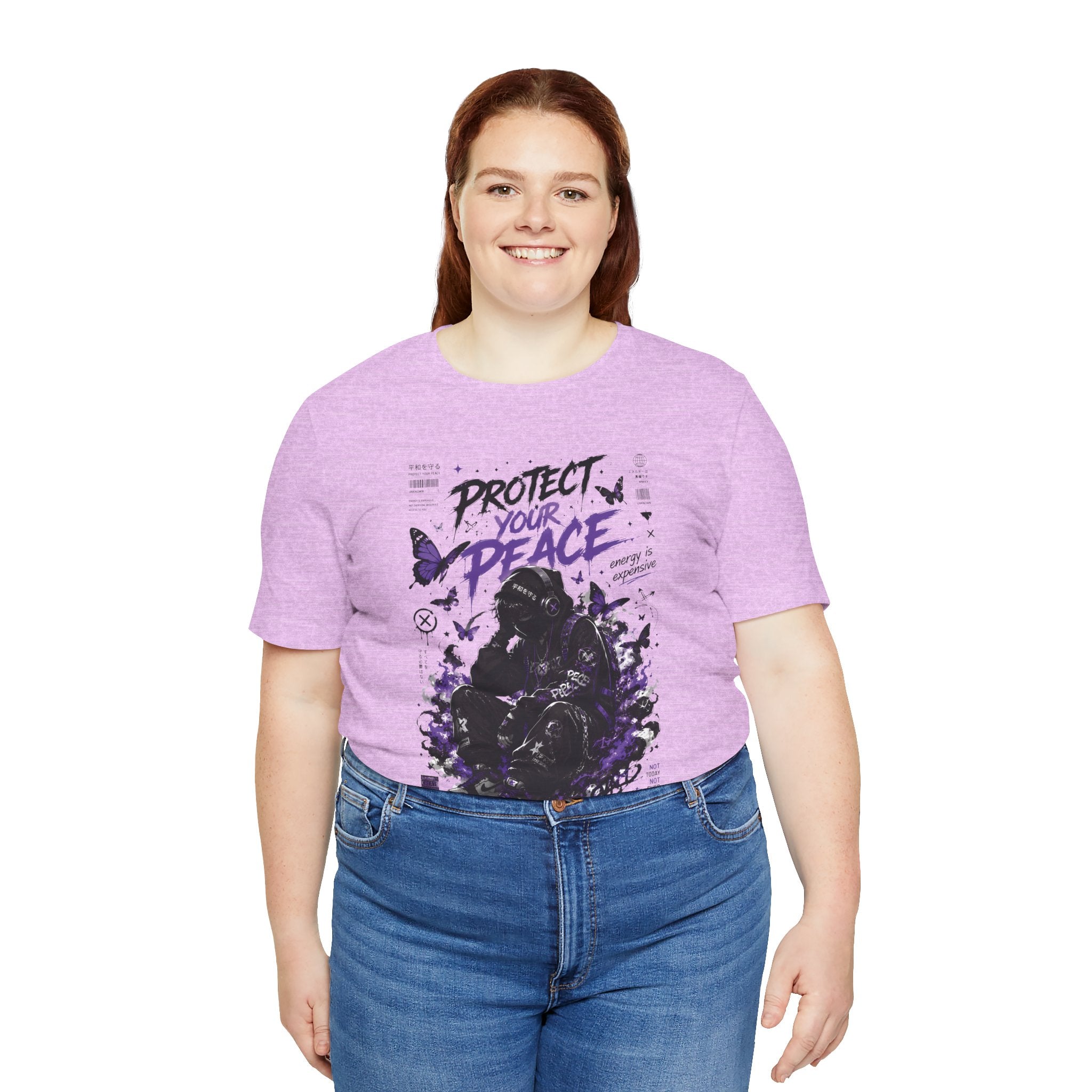Protect Your Peace T-Shirt — Gothic Butterfly Graphic Tee