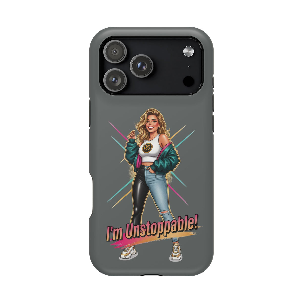 I'm Unstoppable Magnetic Protective Phone Case Gray