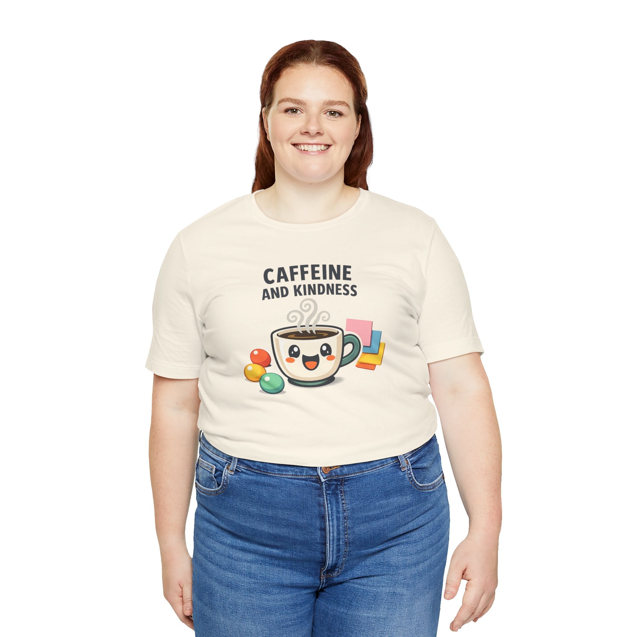 Caffeine and Kindness T-Shirt - Casual Coffee Graphic Tee