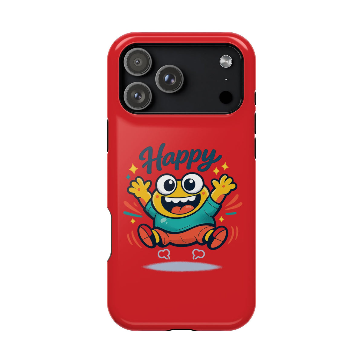 Happy Monster Magnetic Protective Phone Case Red