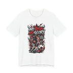 No Risk No Glory Soccer T-Shirt — Dynamic Football Player Graphic Tee