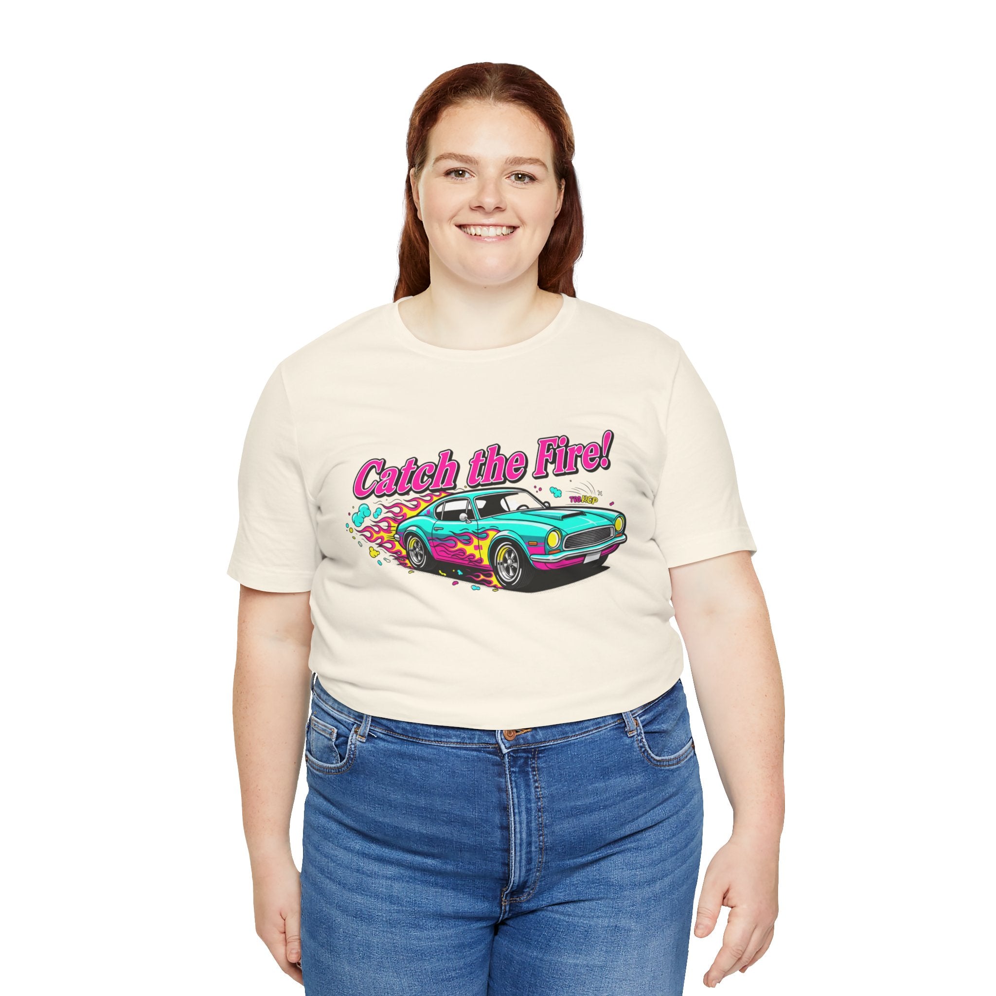 Retro Cartoon Dragster T-Shirt – Vintage Racing Flame Graphic Tee