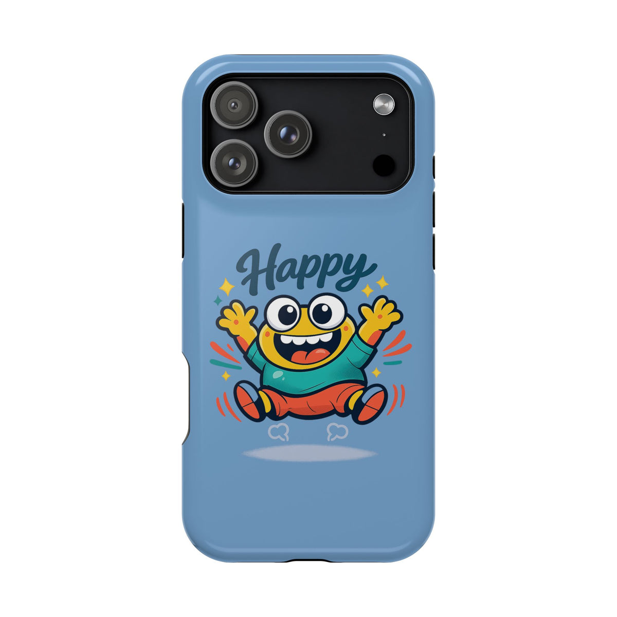 Happy Monster Magnetic Protective Phone Case Blue