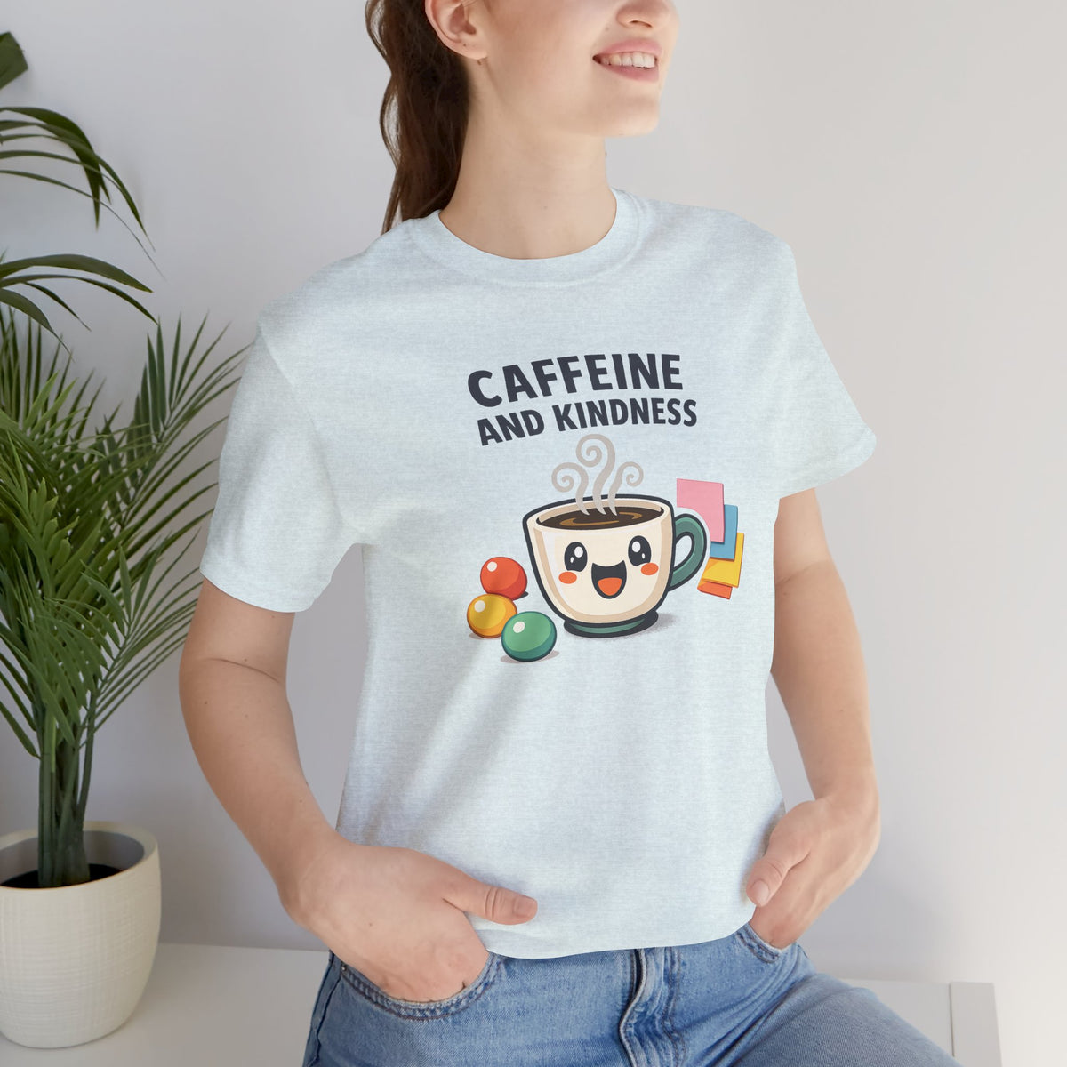 Caffeine and Kindness Coffee Graphic T Shirt