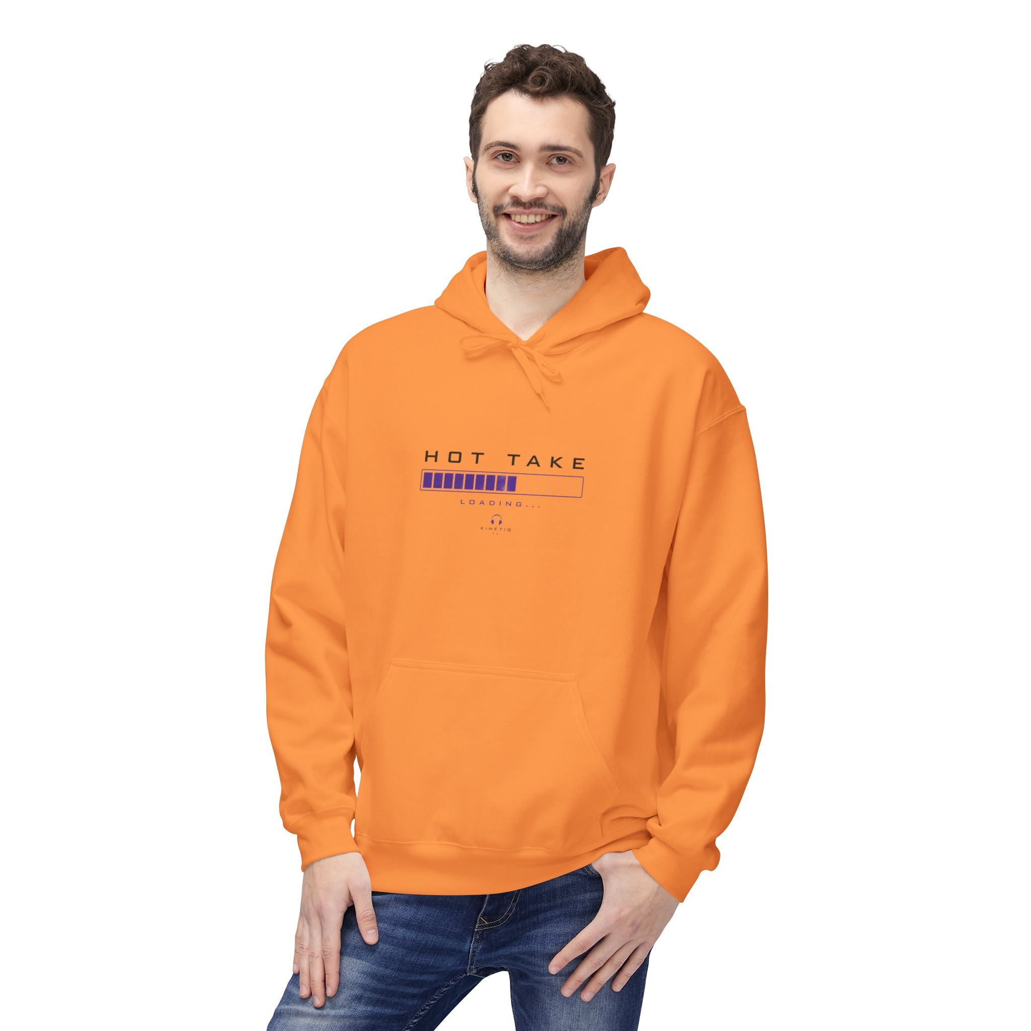 HOT TAKE Loading Hoodie — Minimalist Graphic Pullover