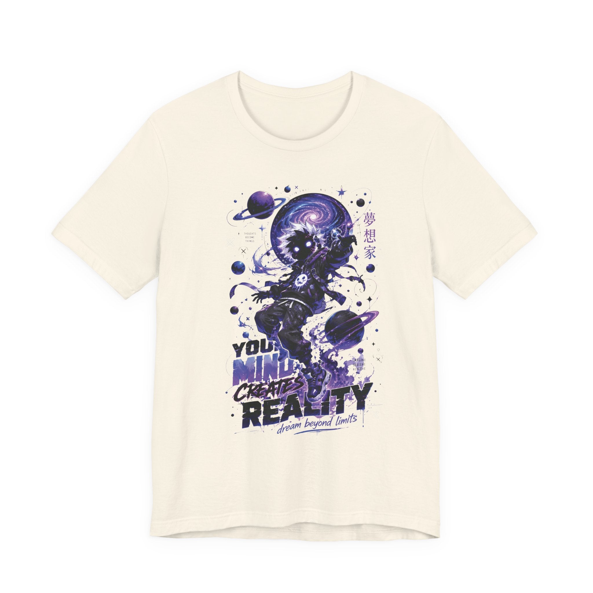 Astronaut Galaxy Tee — "Your Mind Creates Reality" Space Graphic T-Shirt