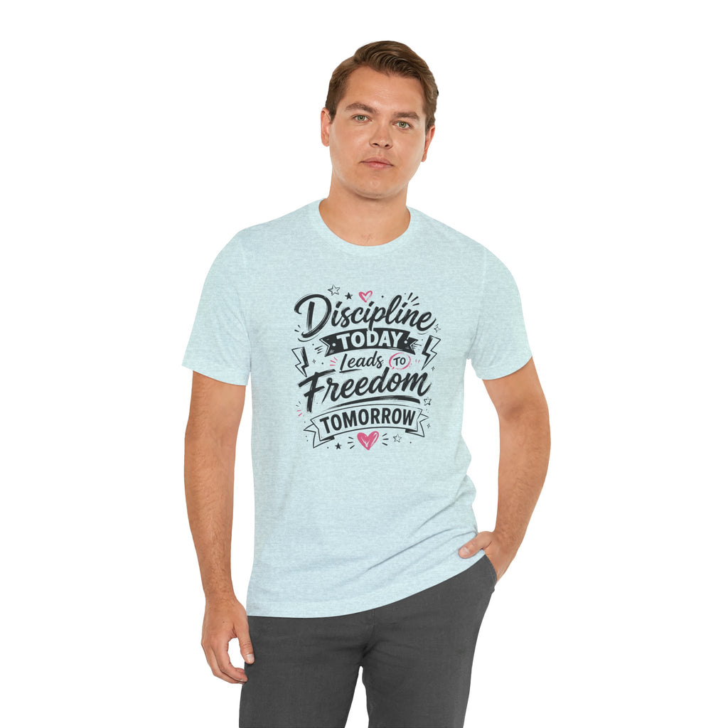 Discipline Today Leads to Freedom Tomorrow Tee — Motivational Fitness T-Shirt