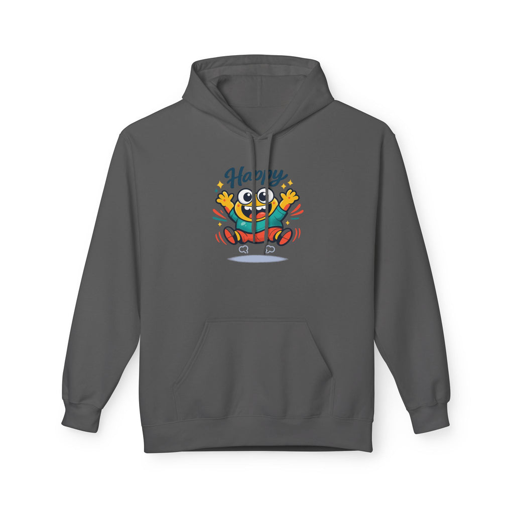 Happy Blob Graphic Hoodie – Cute Cartoon 'Happy' Pullover