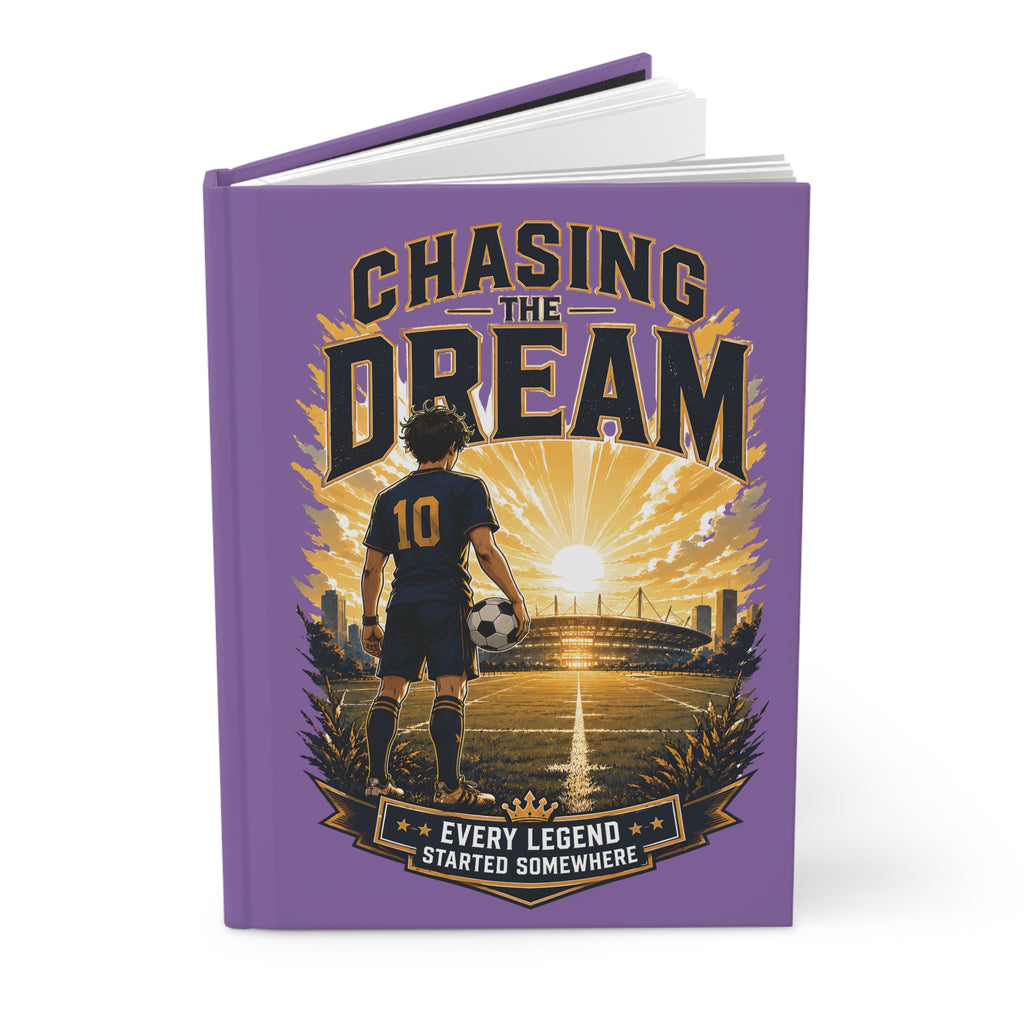 Soccer Journal — "Chasing the Dream" Hardcover Notebook (Custom Name & Number)