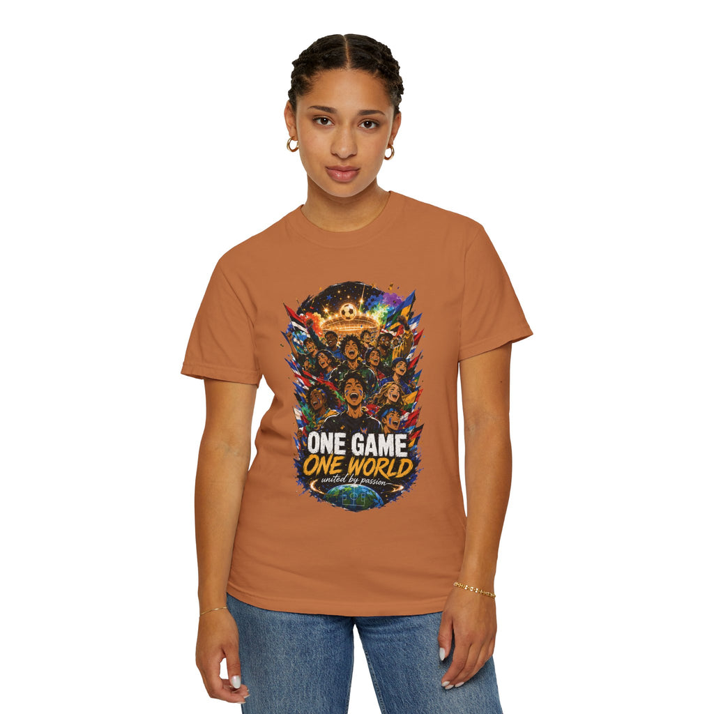 One Game One World Soccer T Shirt International Football Graphic Tee