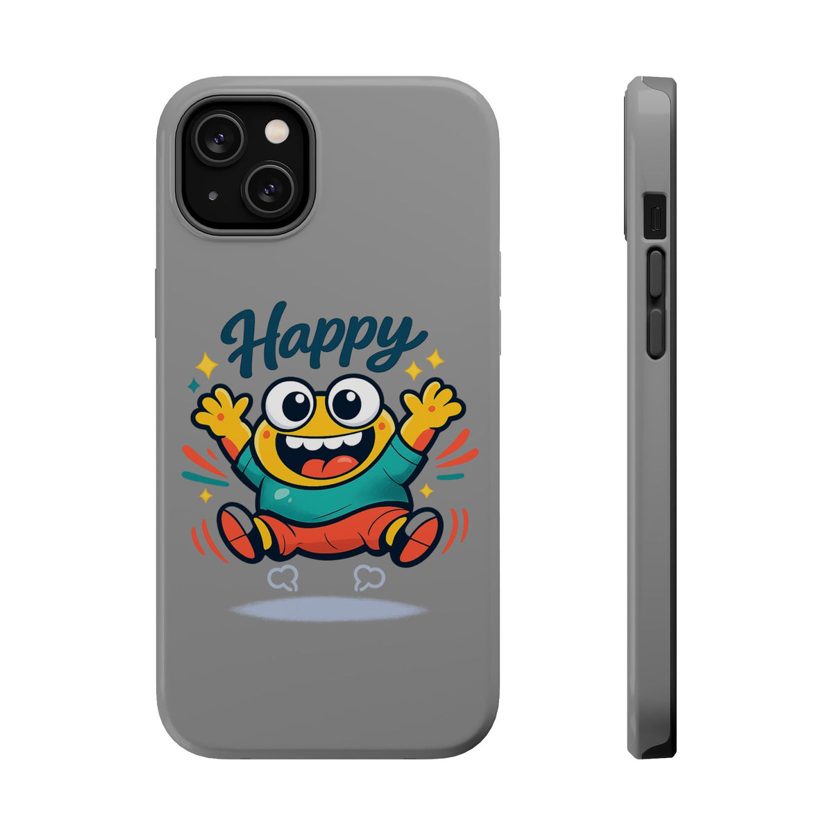 Happy Monster Magnetic Protective Phone Case Gray