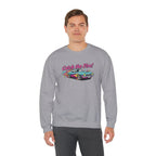 Cartoon Dragster Flames Sweatshirt | Vintage Car Illustration, Racing Flame