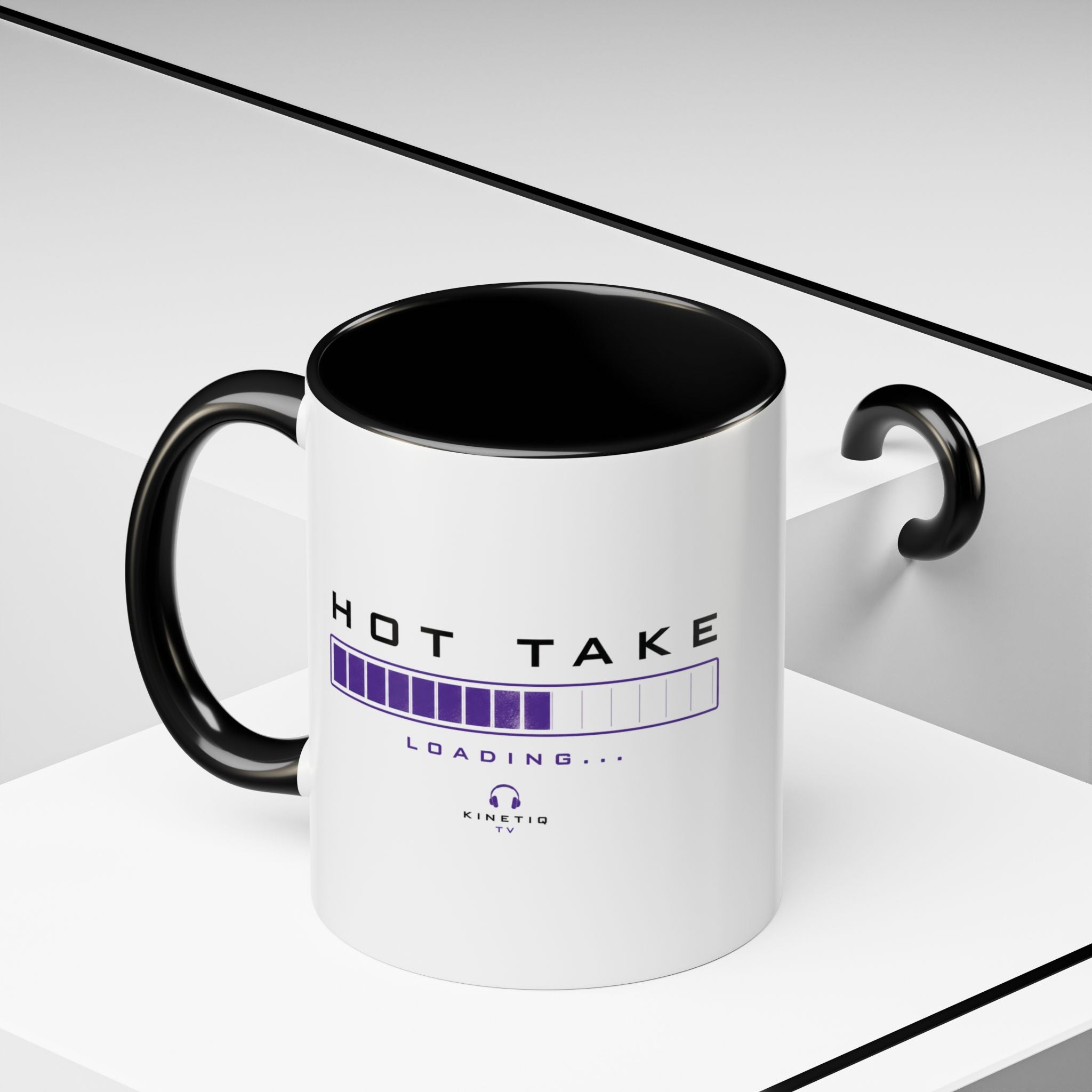 Accent Coffee Mug — "Hot Take Loading" Progress Bar Coffee Mug
