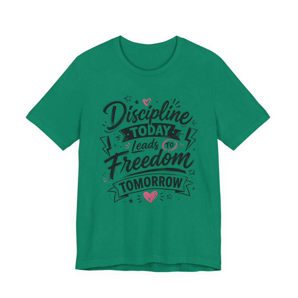 Discipline Today Leads to Freedom Tomorrow Motivational T Shirt