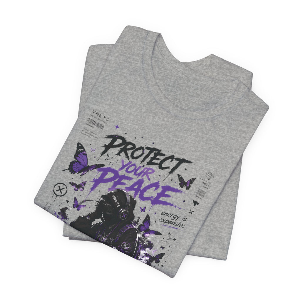 Protect Your Peace T-Shirt — Gothic Butterfly Graphic Tee