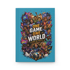 One Game One World Soccer Hardcover Journal — Personalized Team Jersey Notebook