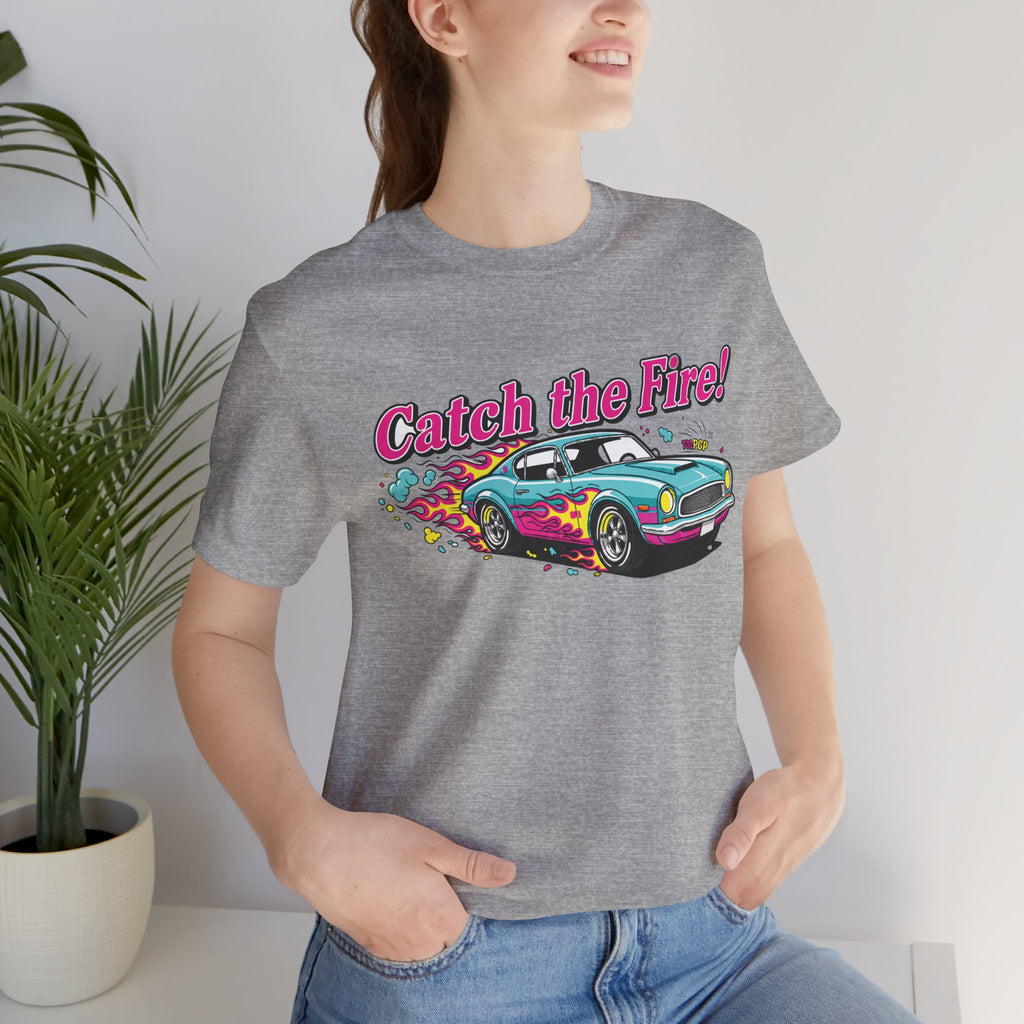Catch the Fire Vintage Muscle Car Graphic T Shirt