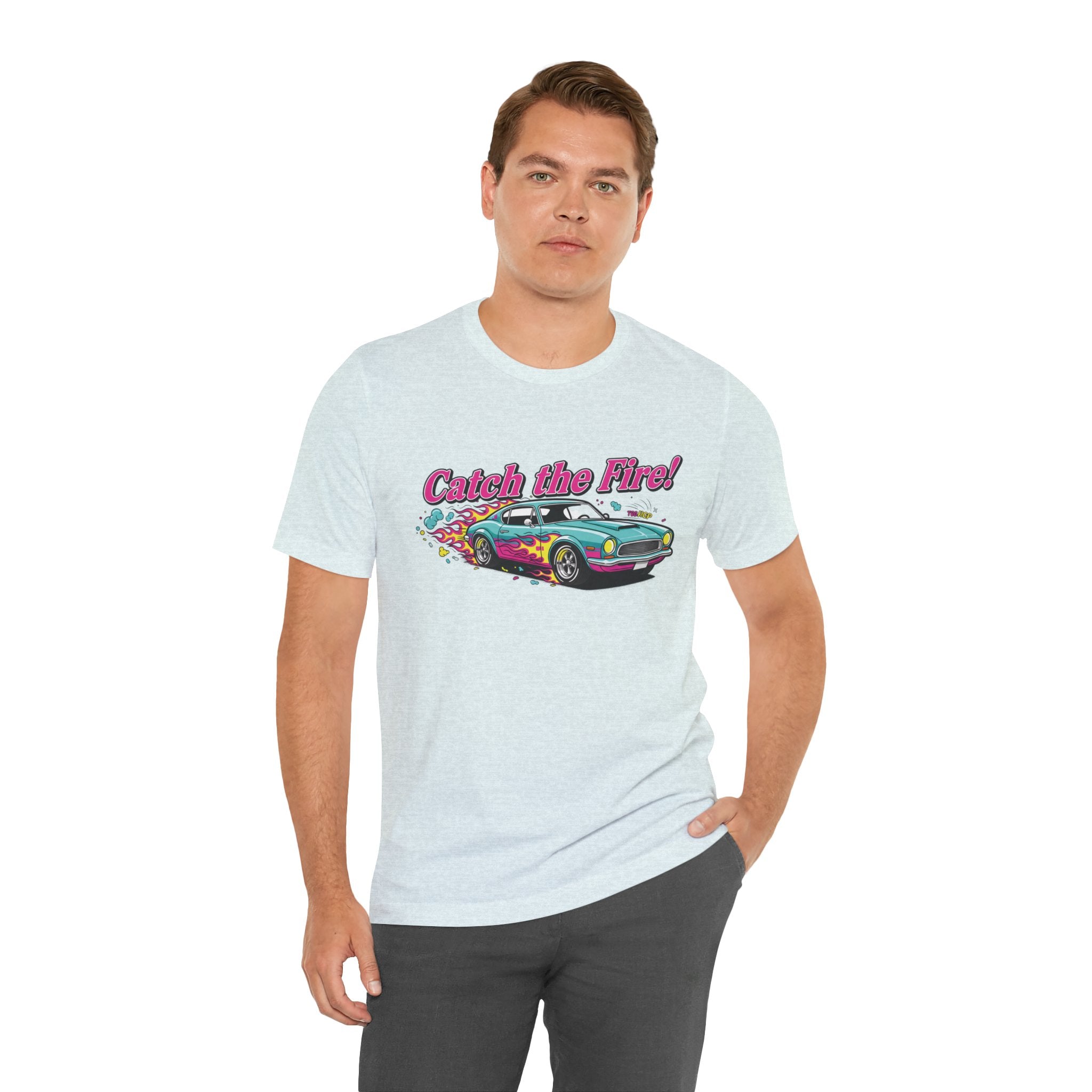 Catch the Fire Vintage Muscle Car Graphic T Shirt