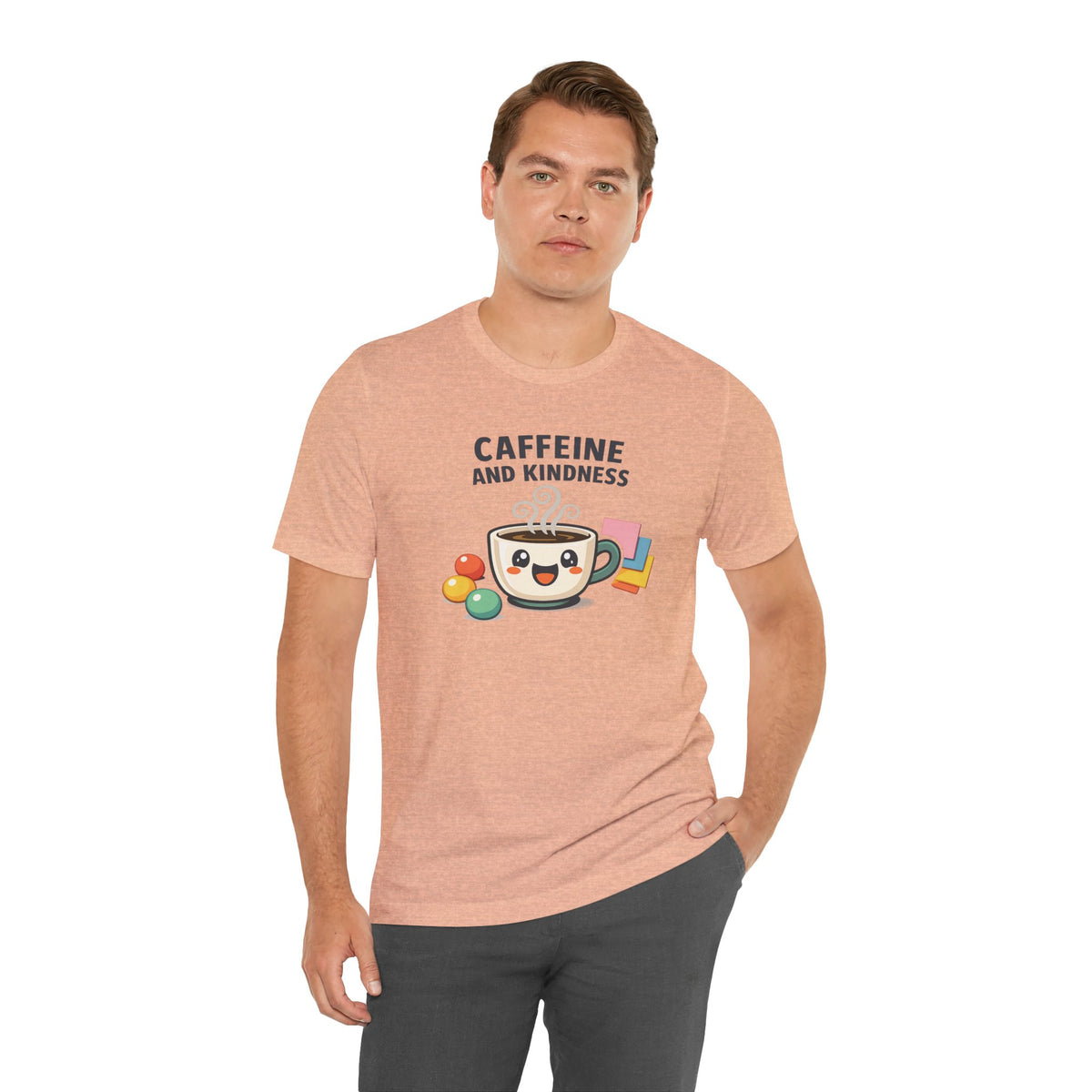 Caffeine and Kindness Coffee Graphic T Shirt