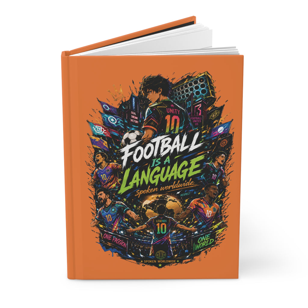 Football Is a Language Hardcover Journal — Personalized Soccer Notebook (Your Name & #10)