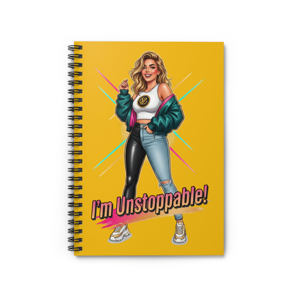 I'm Unstoppable! Spiral Notebook — Motivational Pink Journal for Women