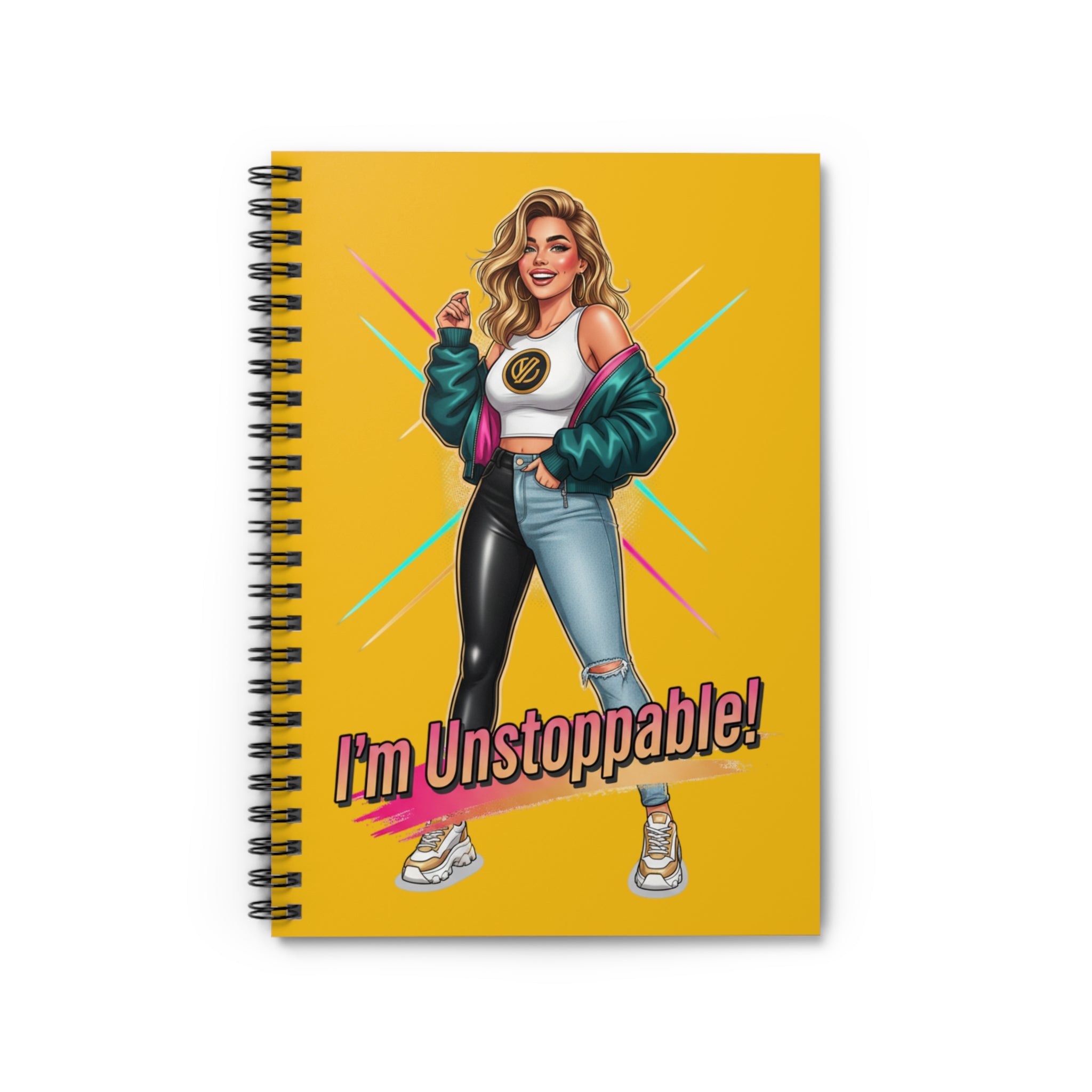 I'm Unstoppable! Spiral Notebook — Motivational Pink Journal for Women