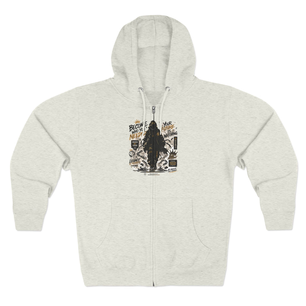 Bigfoot Forest Zip Hoodie — Sasquatch Graphic Full-Zip Hoodie