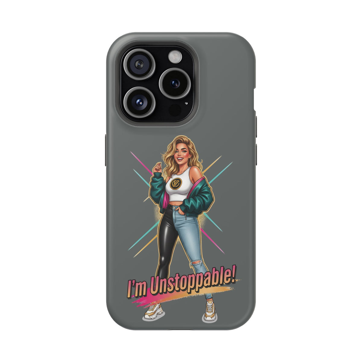 I'm Unstoppable Magnetic Protective Phone Case Gray