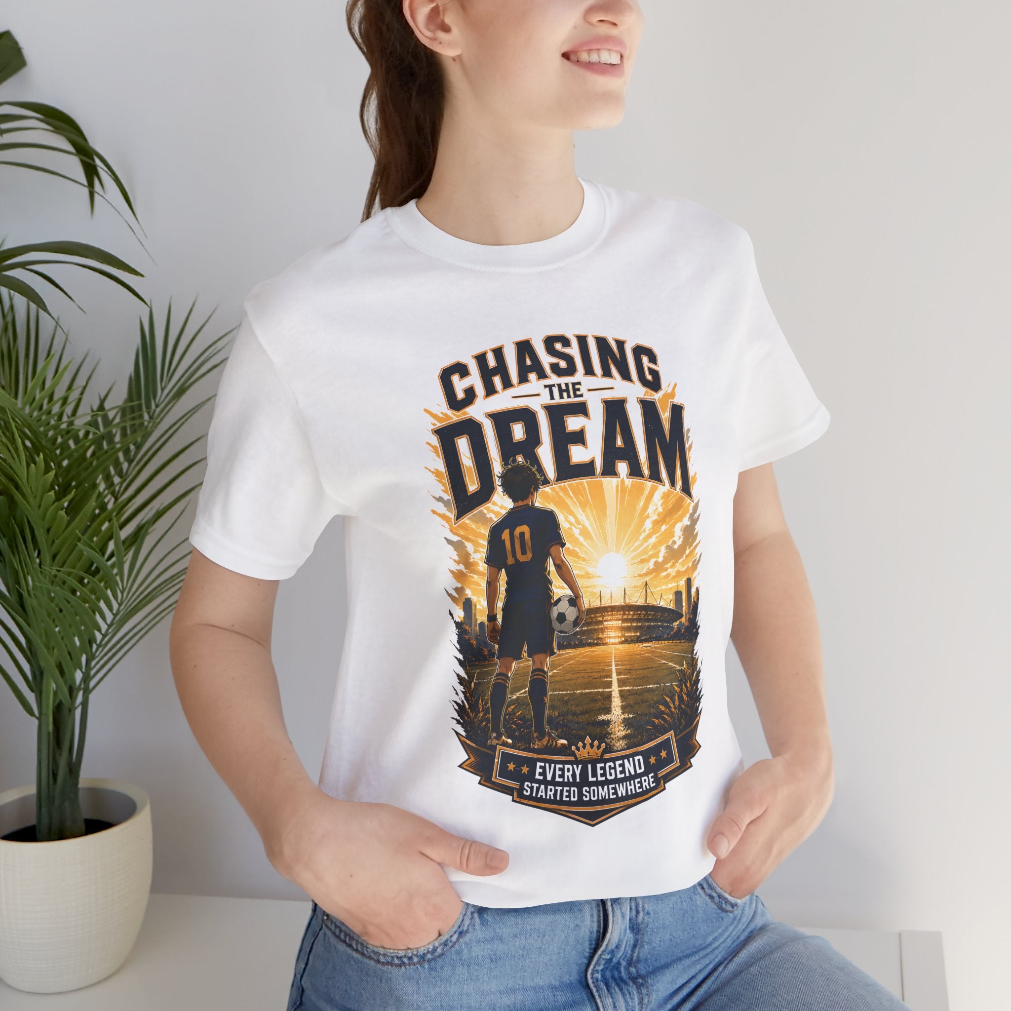 Soccer Tee — "Chasing the Dream" Inspirational Soccer Shirt