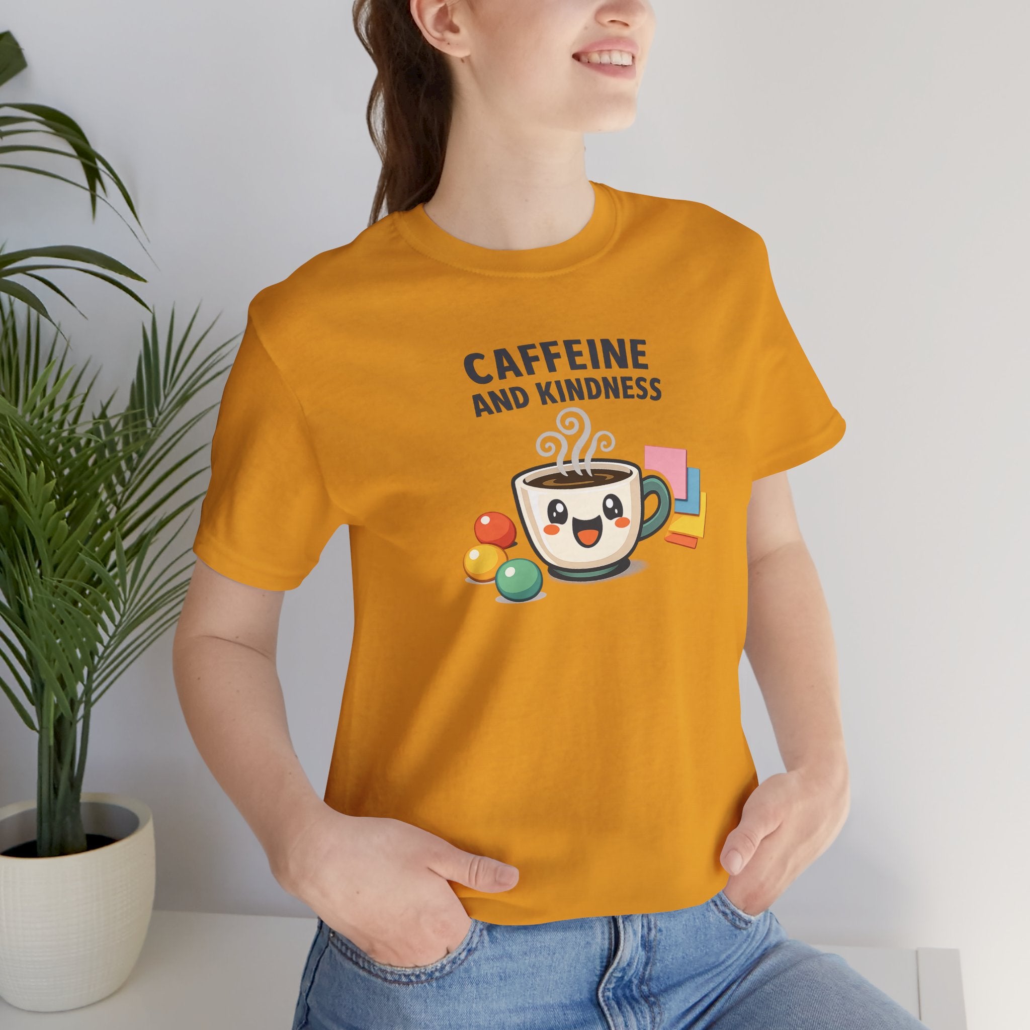 Caffeine and Kindness Tee | office humor, coffee fuel
