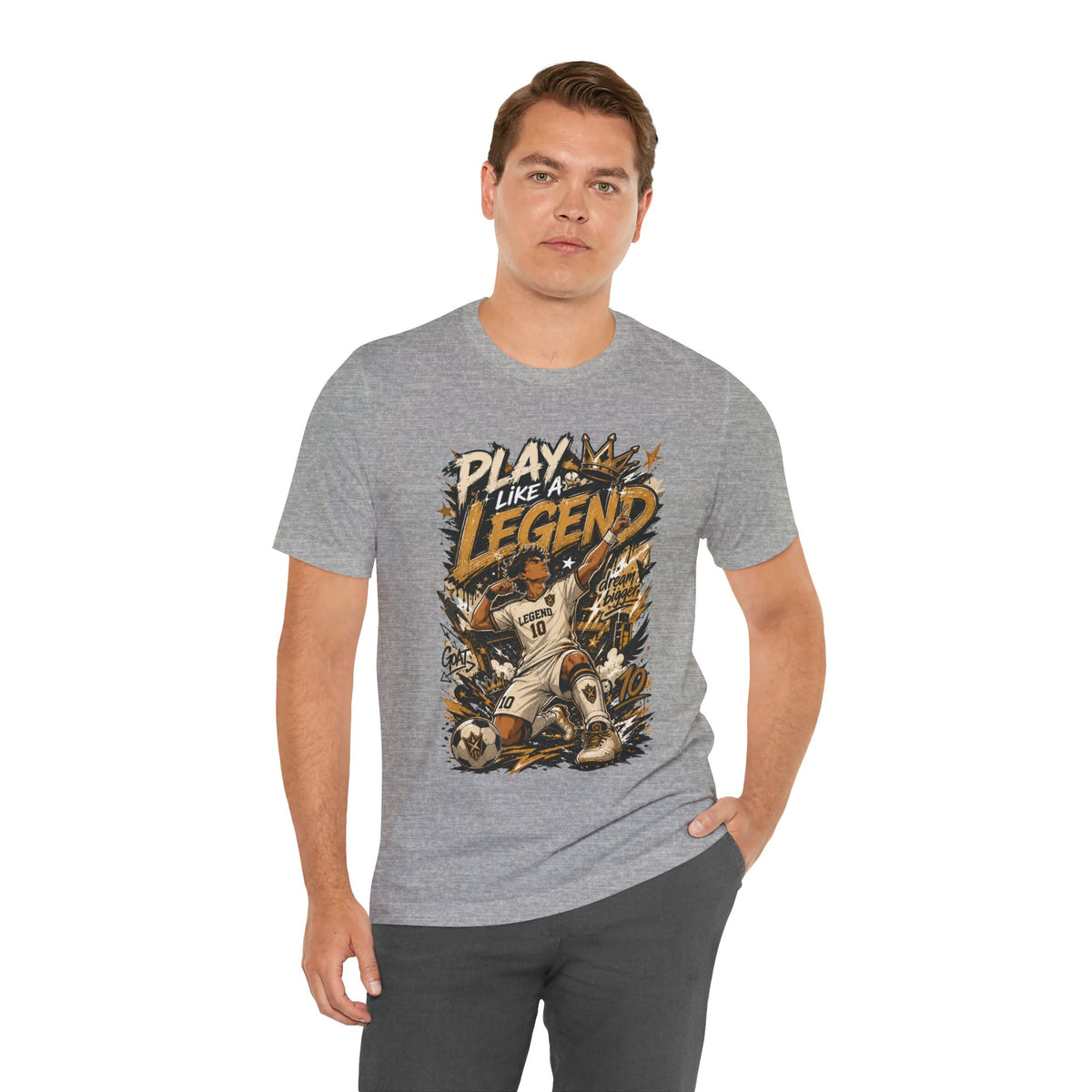 Play Like a Legend Soccer Graphic T Shirt