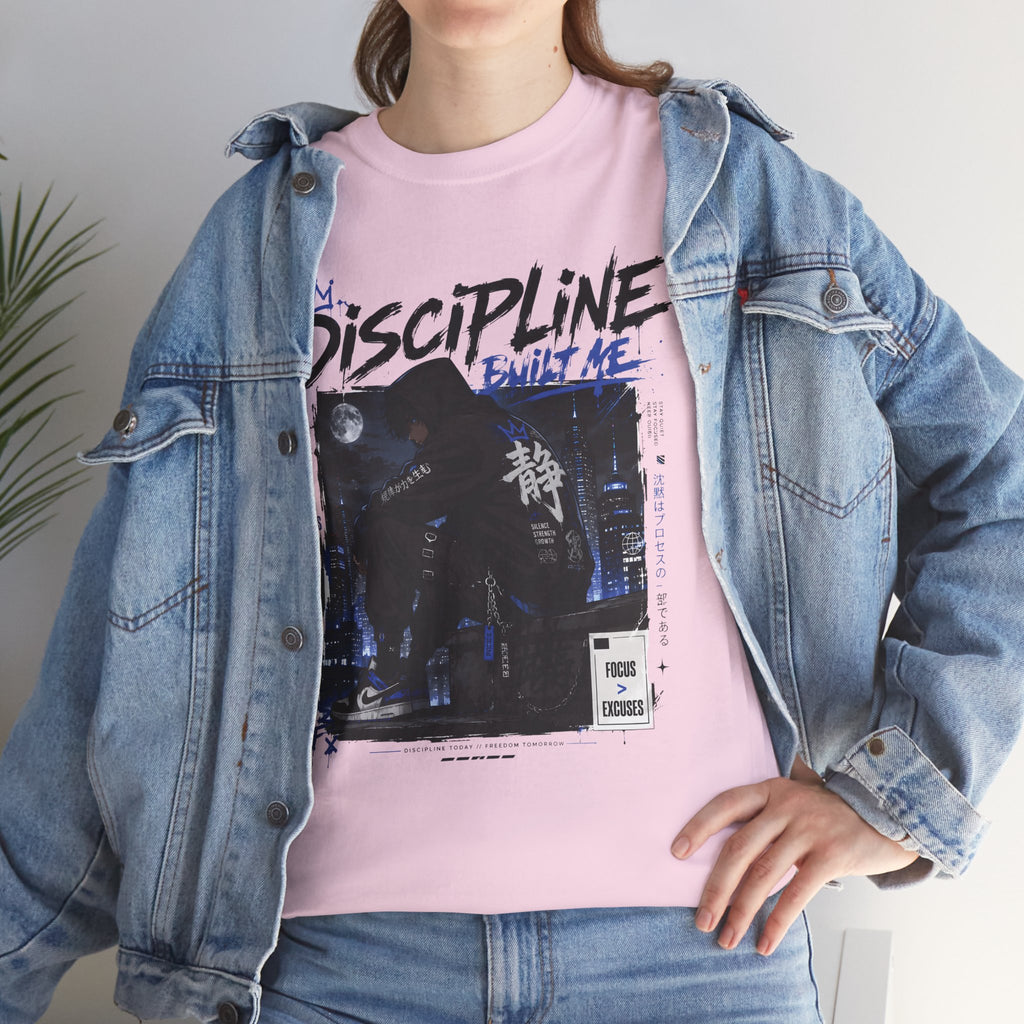 Discipline Anime Graphic Tee — Night Samurai Streetwear