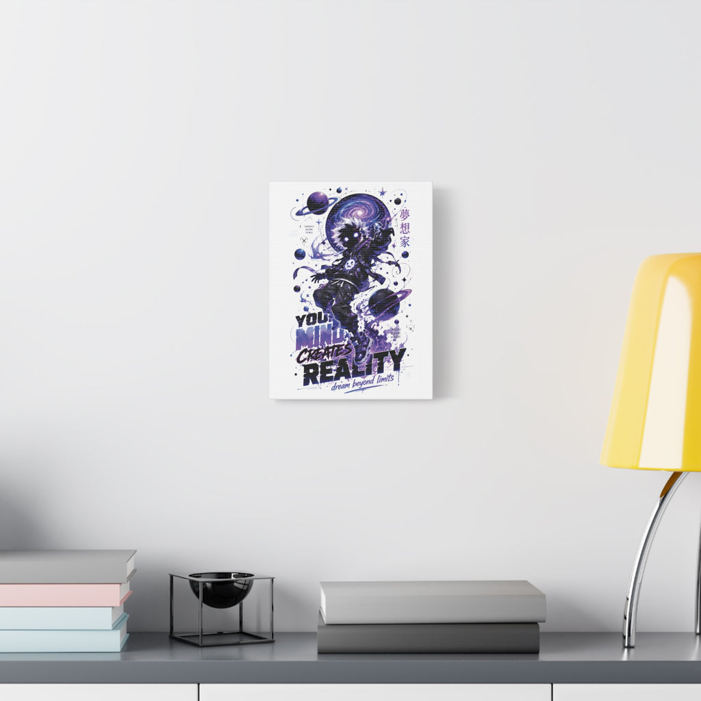 Space Astronaut Canvas Print — “You Mind Creates Reality” Inspirational Wall Art