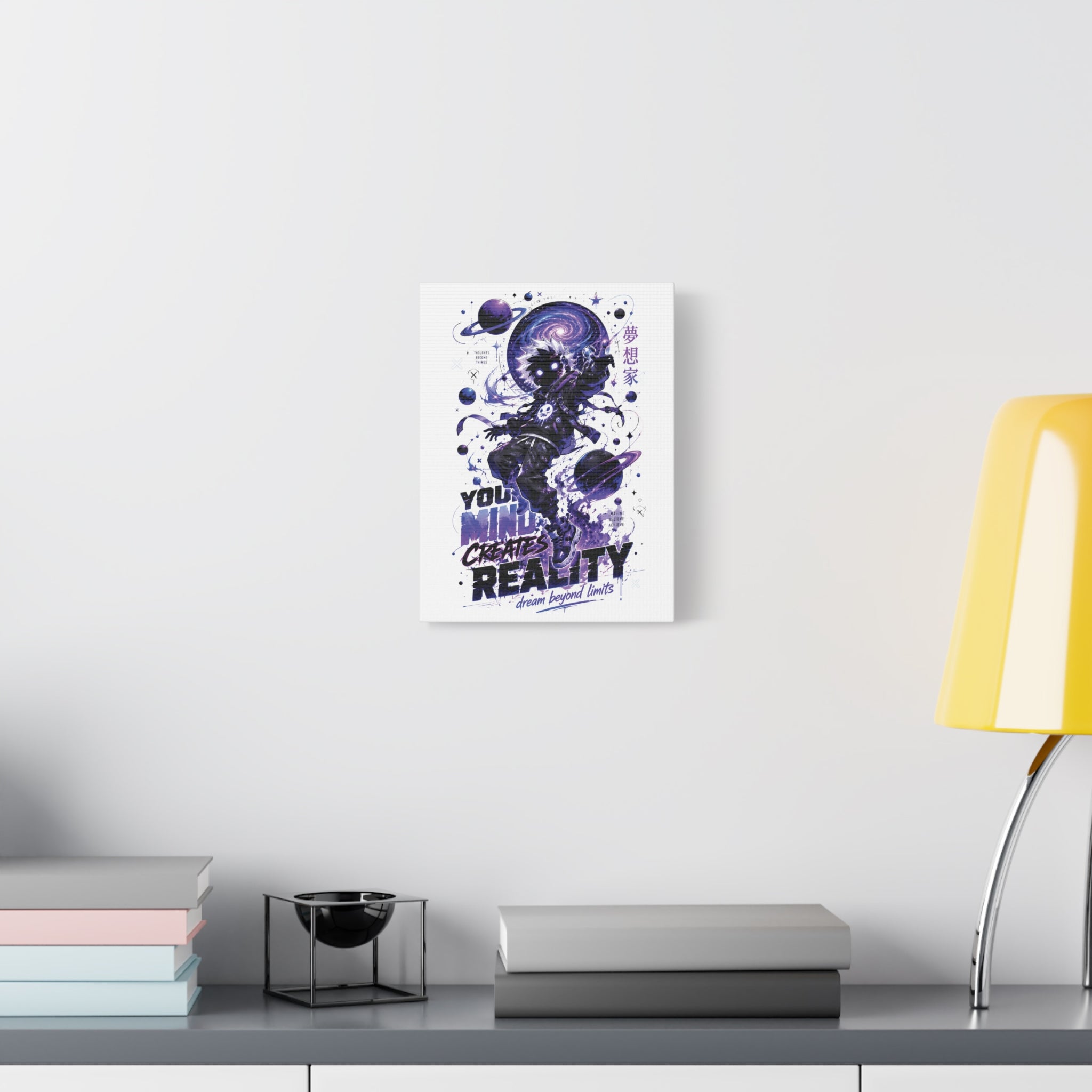 Space Astronaut Canvas Print — “You Mind Creates Reality” Inspirational Wall Art