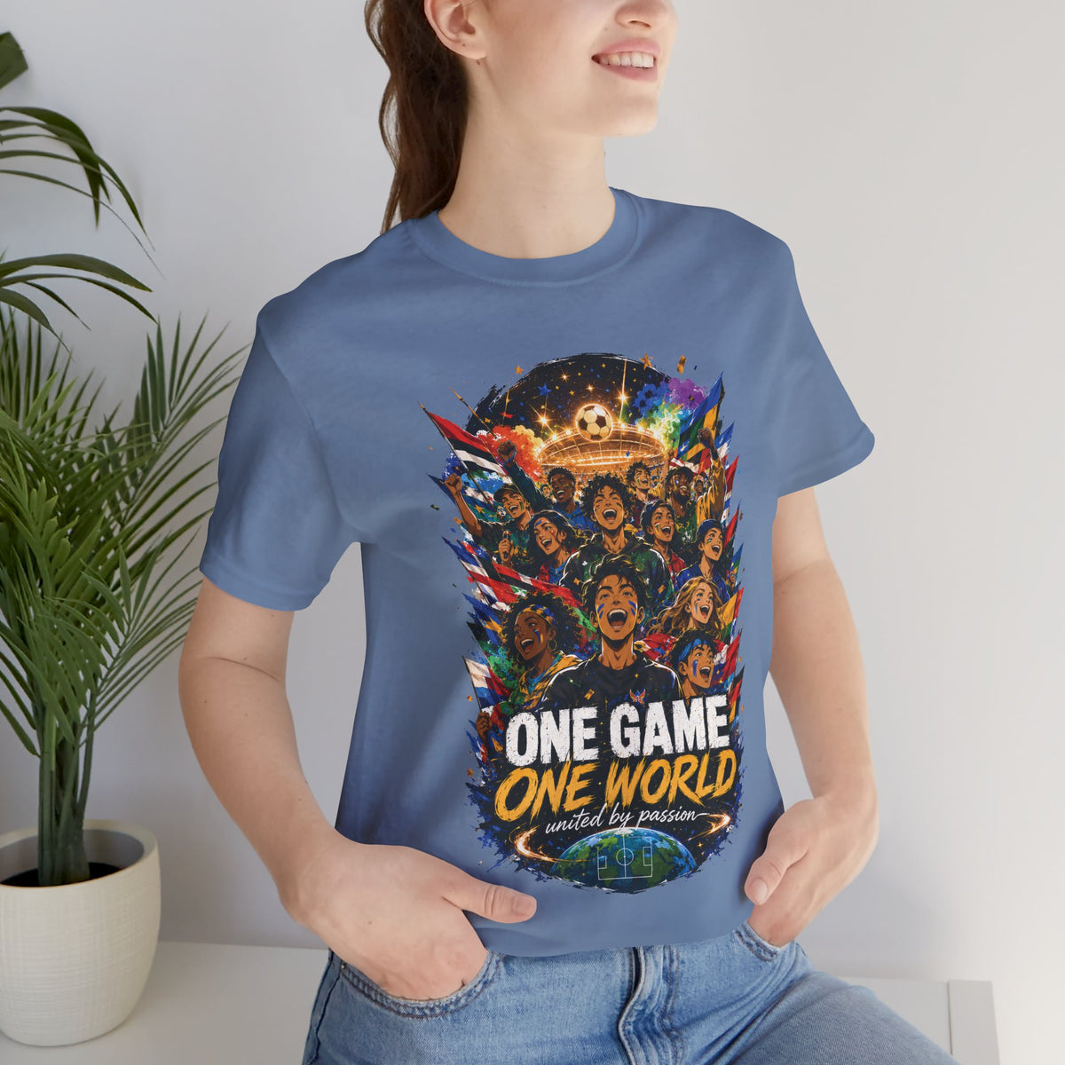 One Game One World Soccer Graphic T Shirt