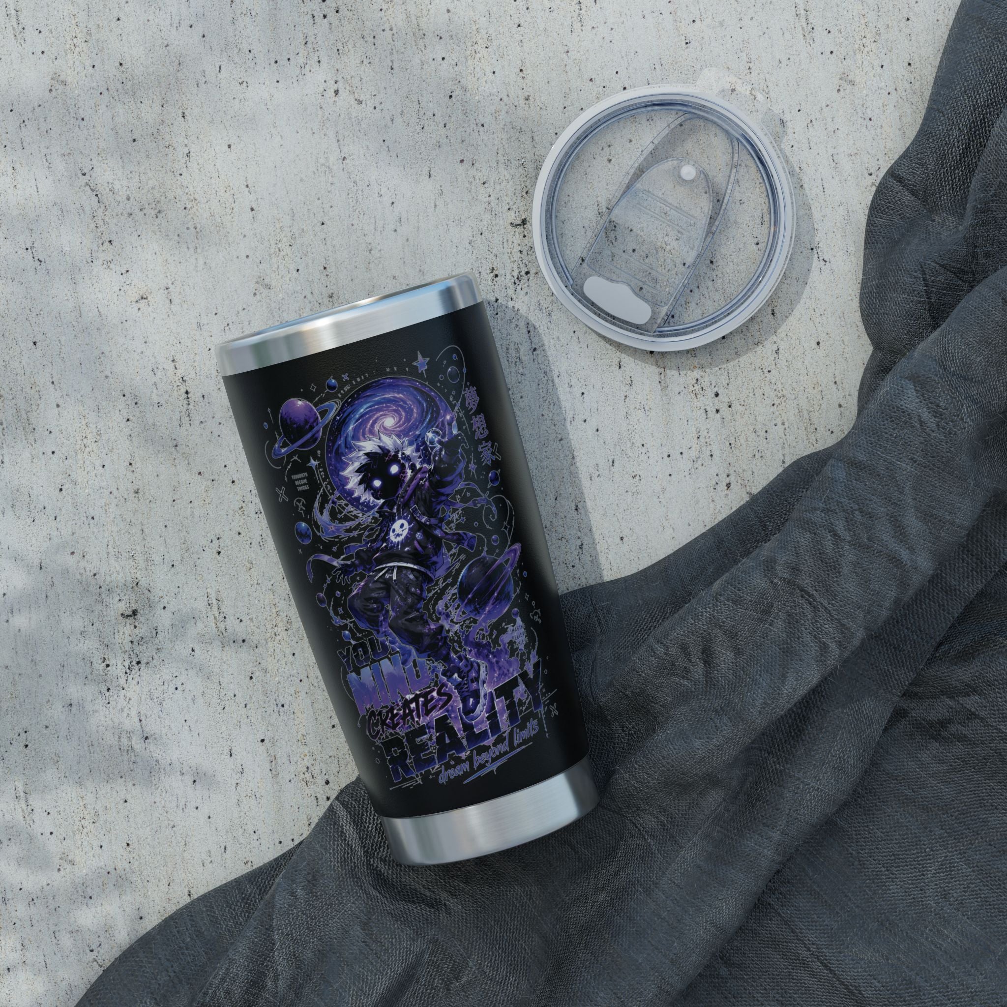 Galaxy Astronaut 20oz Tumbler — "Your Mind Creates Reality" Space Travel Insulated Cup