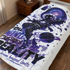 Velveteen Plush Blanket — Cosmic Astronaut 'Your Mind Creates Reality' Soft Throw
