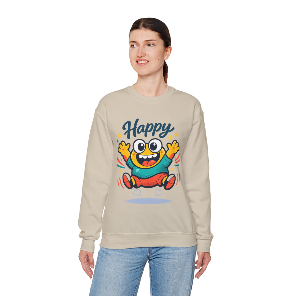 Happy Blob Cartoon Sweatshirt Cute Kawaii Crewneck