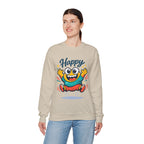 Happy Blob Cartoon Sweatshirt Cute Kawaii Crewneck