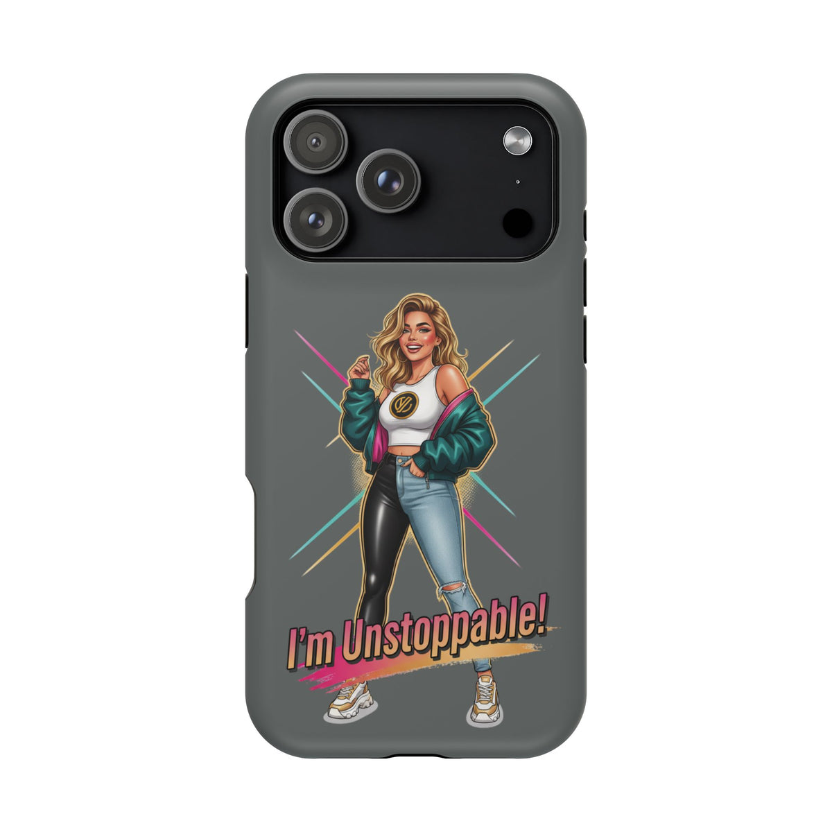 I'm Unstoppable Magnetic Protective Phone Case Gray
