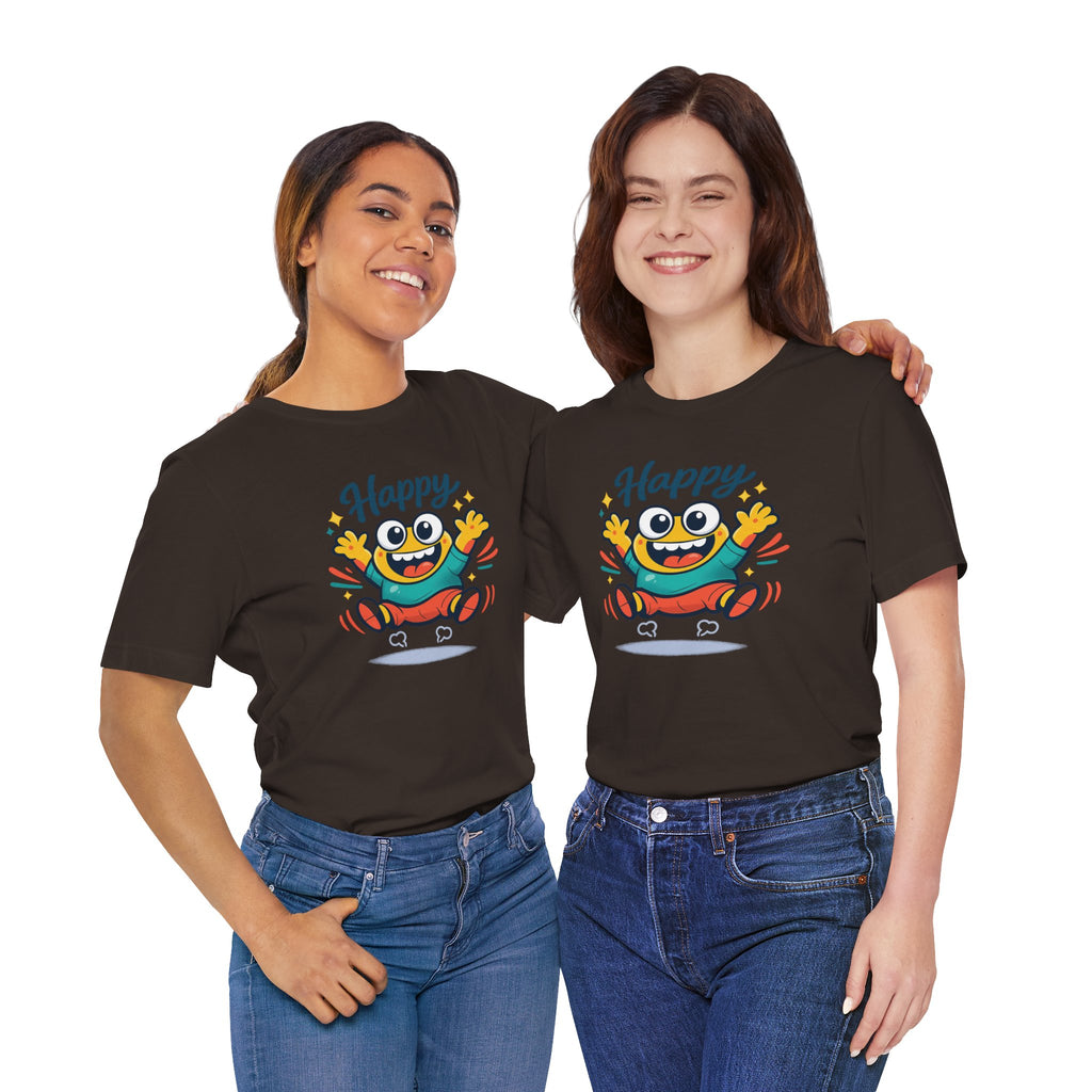 Happy Mood Blob Tee | kawaii minimal, thick outline emoji cartoon