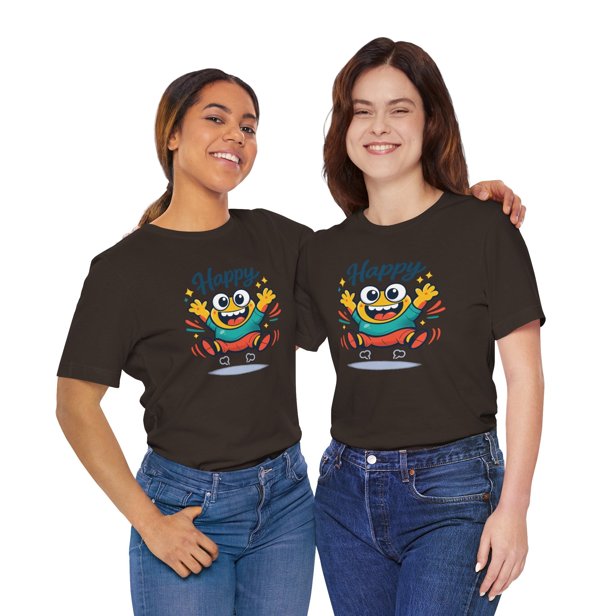Happy Mood Blob Tee | kawaii minimal, thick outline emoji cartoon